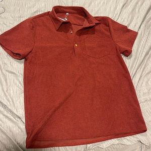 Men’s maroon corduroy shirt